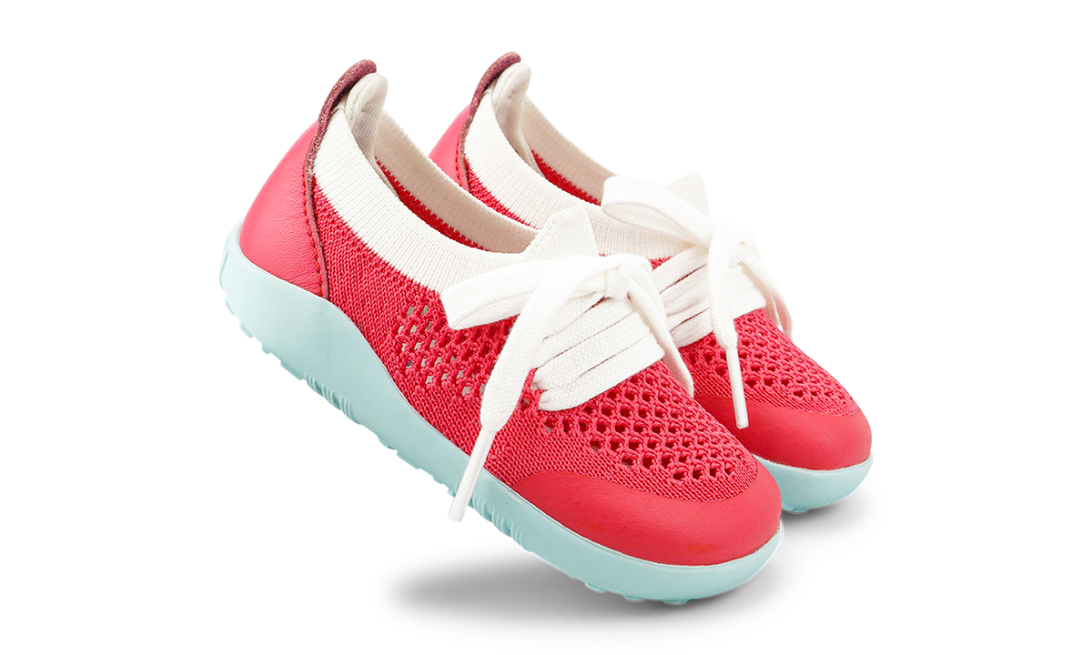Play Knit Guava + White